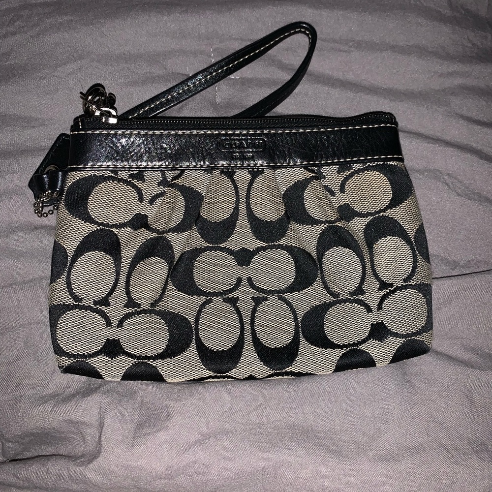 Coach signature wristlet